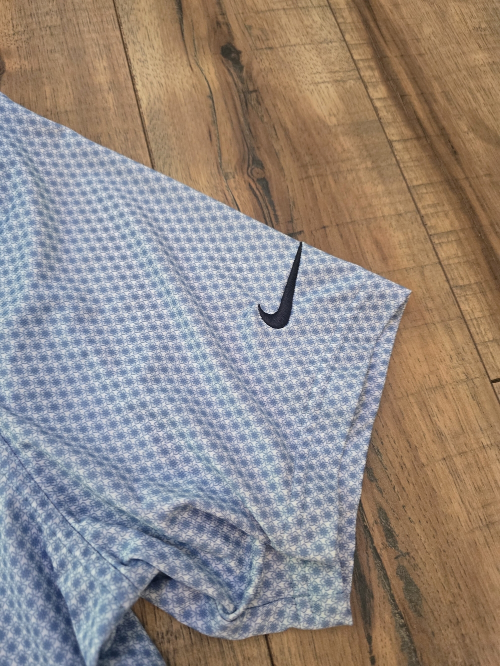 Nike Light Blue Micro-Pattern Dri-FIT Polo - Picture 2 of 3